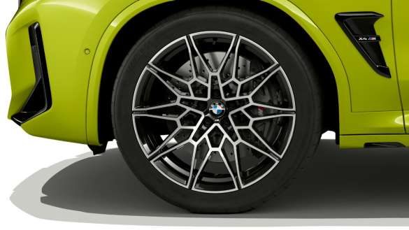 BMW X4 M Competition F98 LCI Facelift 2021 Sao Paulo Gelb 21'' M Leichtmetallräder V-Speiche 765 M Nahaufnahme
